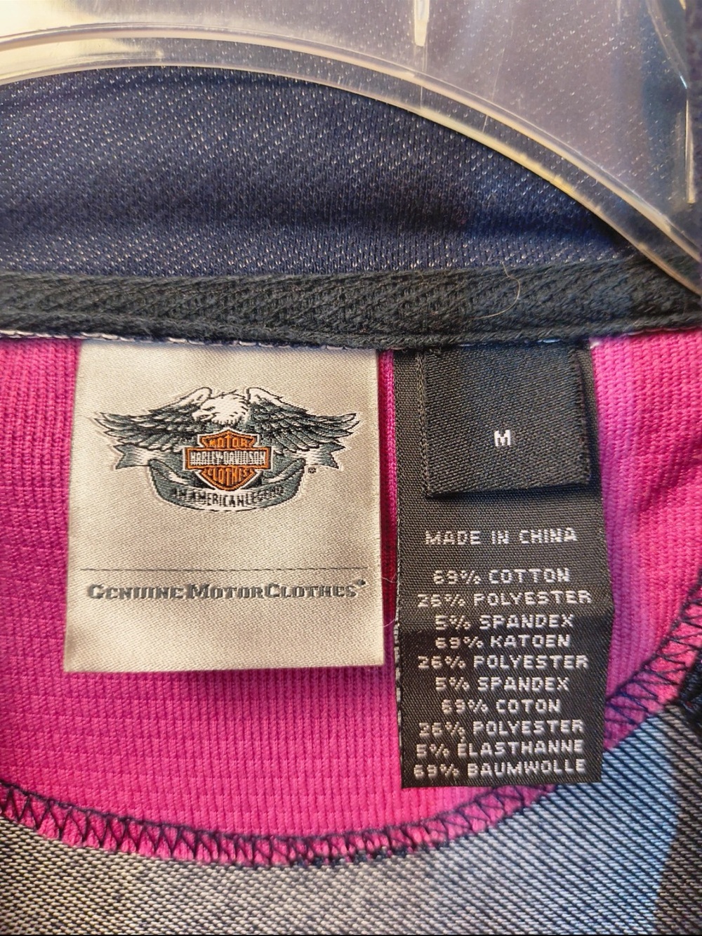 Harley-Davidson Women's Navy and Pink Performance Jacket, Size Medium - Picture 3 of 5